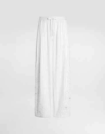 Dolce & Gabbana Vanity trousers with embroidery Multicolor GP1N9ZGK188