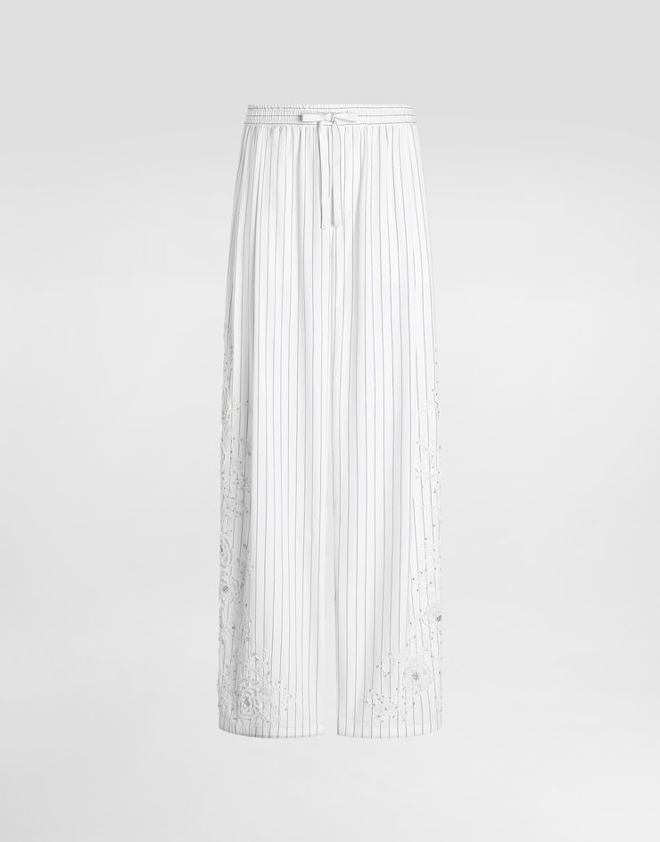 Dolce & Gabbana Vanity trousers with embroidery Multicolor GP1N9ZGK188