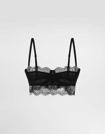 Dolce & Gabbana Lace balconette bralette Black O1F40TONO68