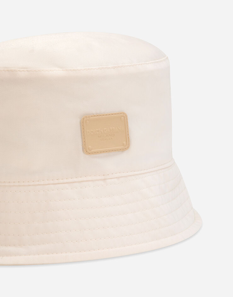 Dolce & Gabbana Bucket hat with branded tag Beige GH878AFUFJR