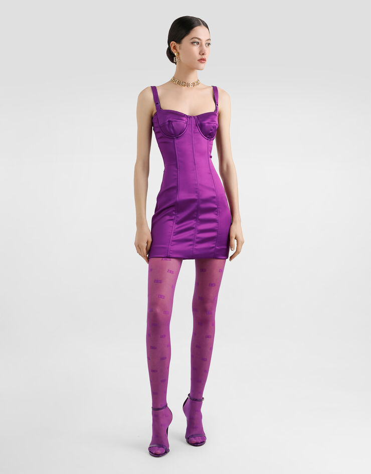 Dolce & Gabbana Satin dress Purple F6CLMTFURHM