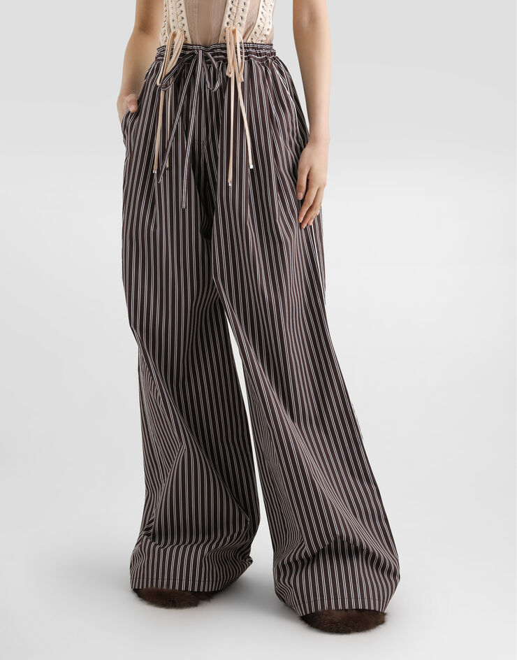 Dolce & Gabbana Striped poplin trousers Multicolor FTDJETFR51W