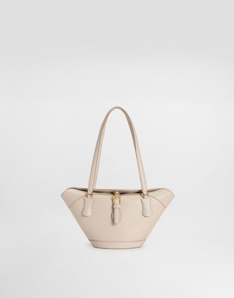Capri Coffa Bag in Calfskin Beige