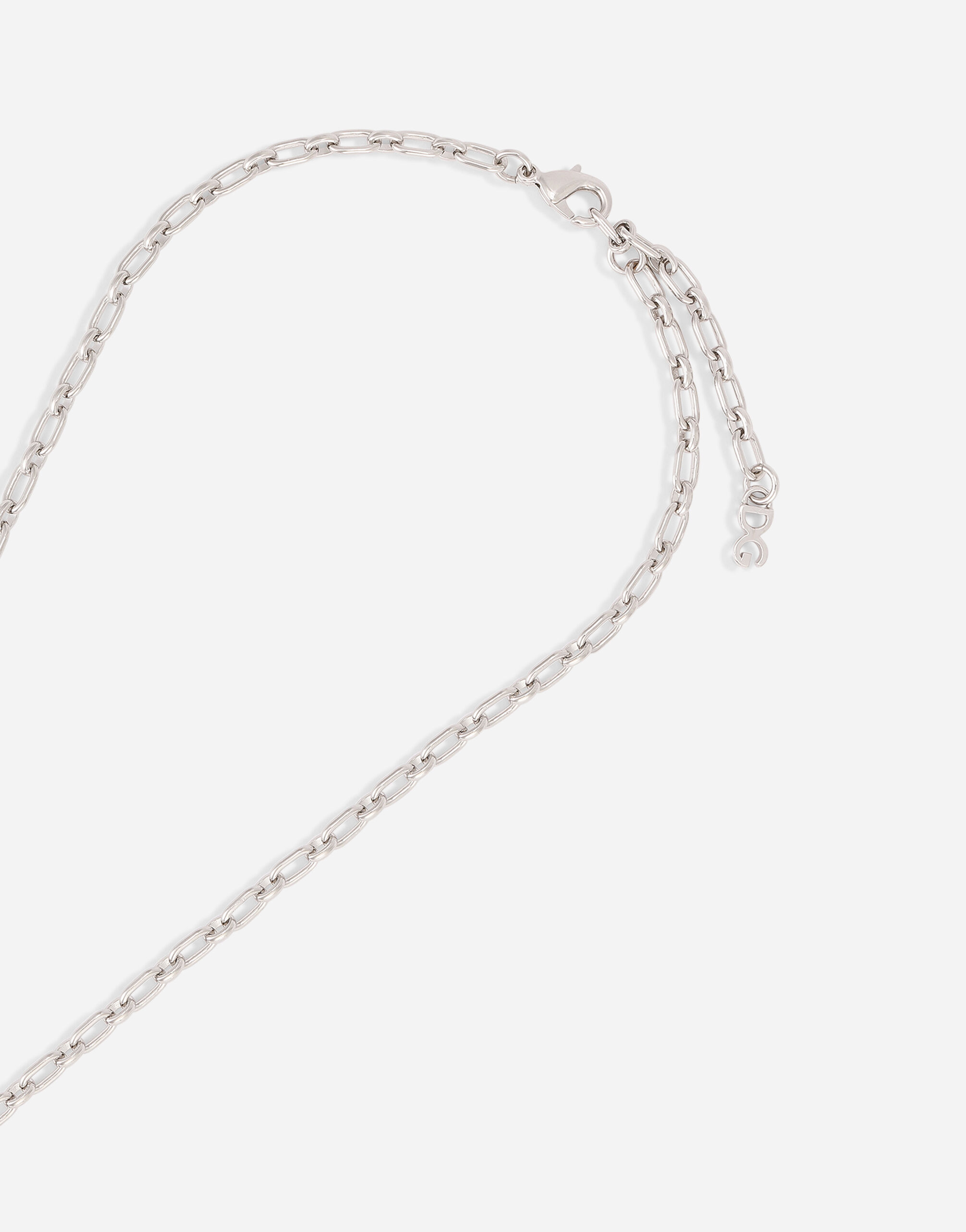 DOLCE&GABBANA【関税込み】D&G 'DG' Logo リンク チョーカー Chain choker with DG logo in Silver for Men | Dolce&Gabbana® US