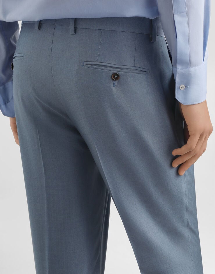 Dolce & Gabbana Single-breasted wool and silk  suit Azure GK0RMTGJ725