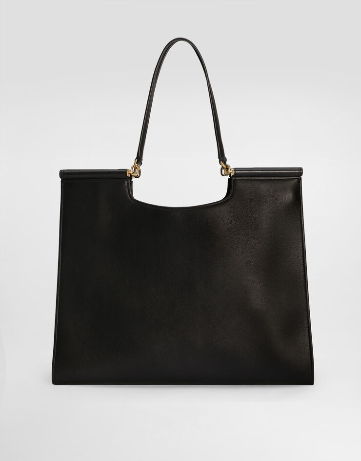 Dolce & Gabbana 라지 시실리 쇼퍼백 블랙 BB7727B7321