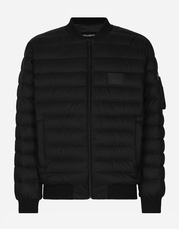Dolce & Gabbana パデッド キルティング サテンジャケット ブラック G9BCWTFUS0D
