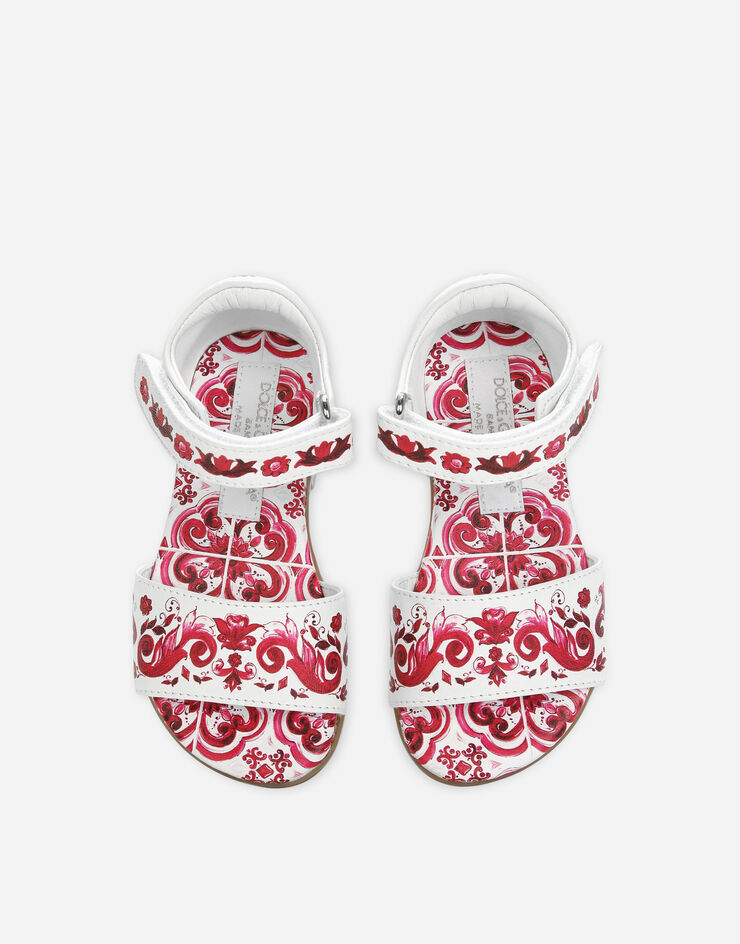 Dolce&Gabbana Printed nappa lambskin sandals Multicolor D20064AC113
