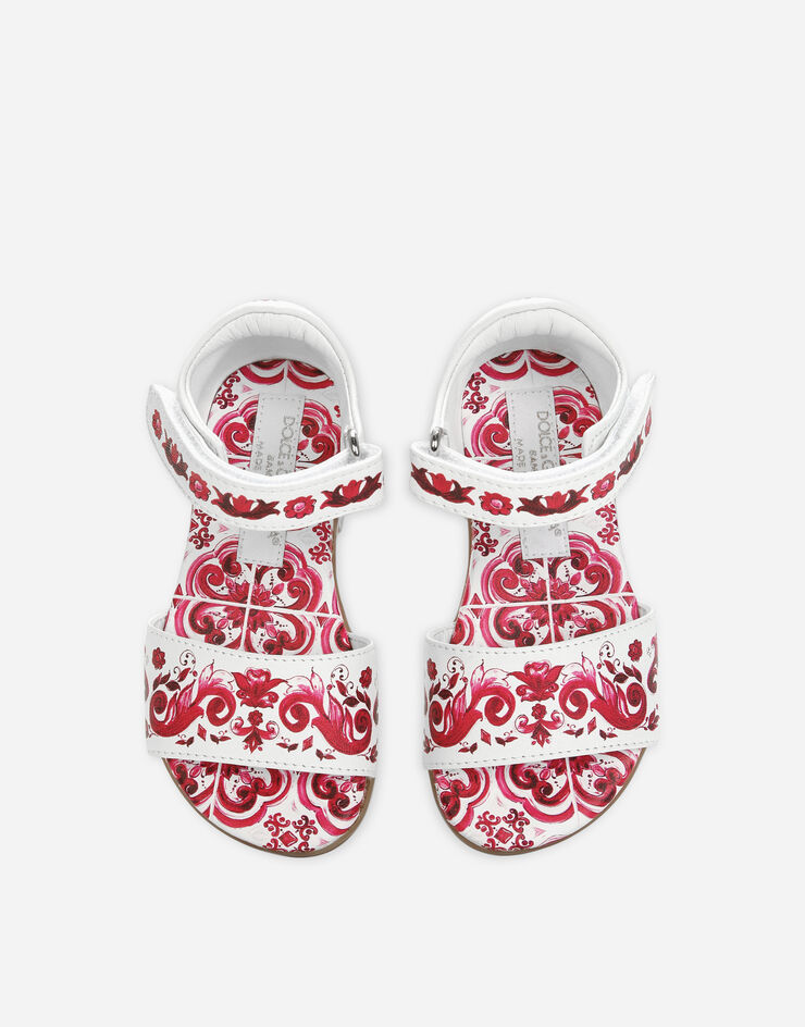 Dolce & Gabbana Printed nappa lambskin sandals Multicolor D20064AC113