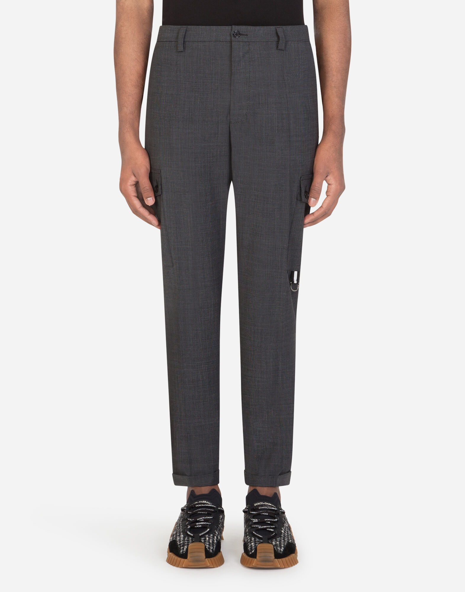 ドルチェ＆ガッバーナ カーゴパンツ ウール グレー 11awマルチポケット