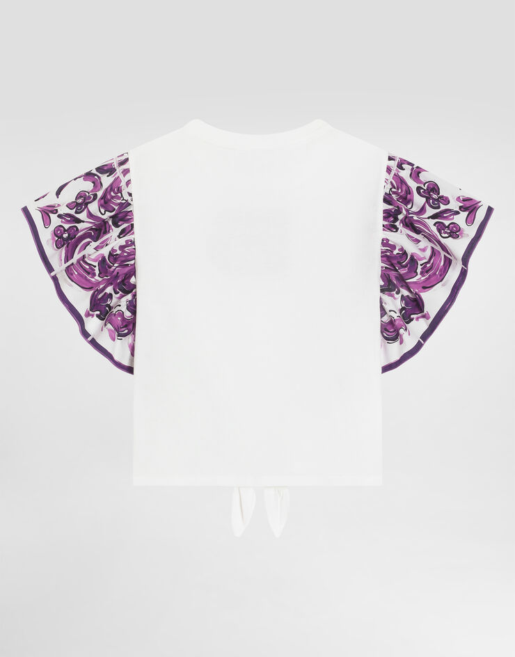 Dolce & Gabbana 马约利卡印花府绸短袖 T 恤 Multicolor L5JTNSFI5JO