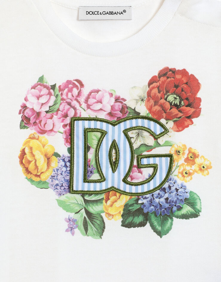 Dolce & Gabbana Camiseta de punto con logotipo DG Blanco L2JTPAG7O2A