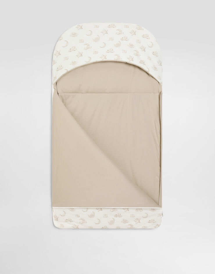 Dolce & Gabbana Jersey baby nest with moon and stars print Print LNJAG5G7O1O