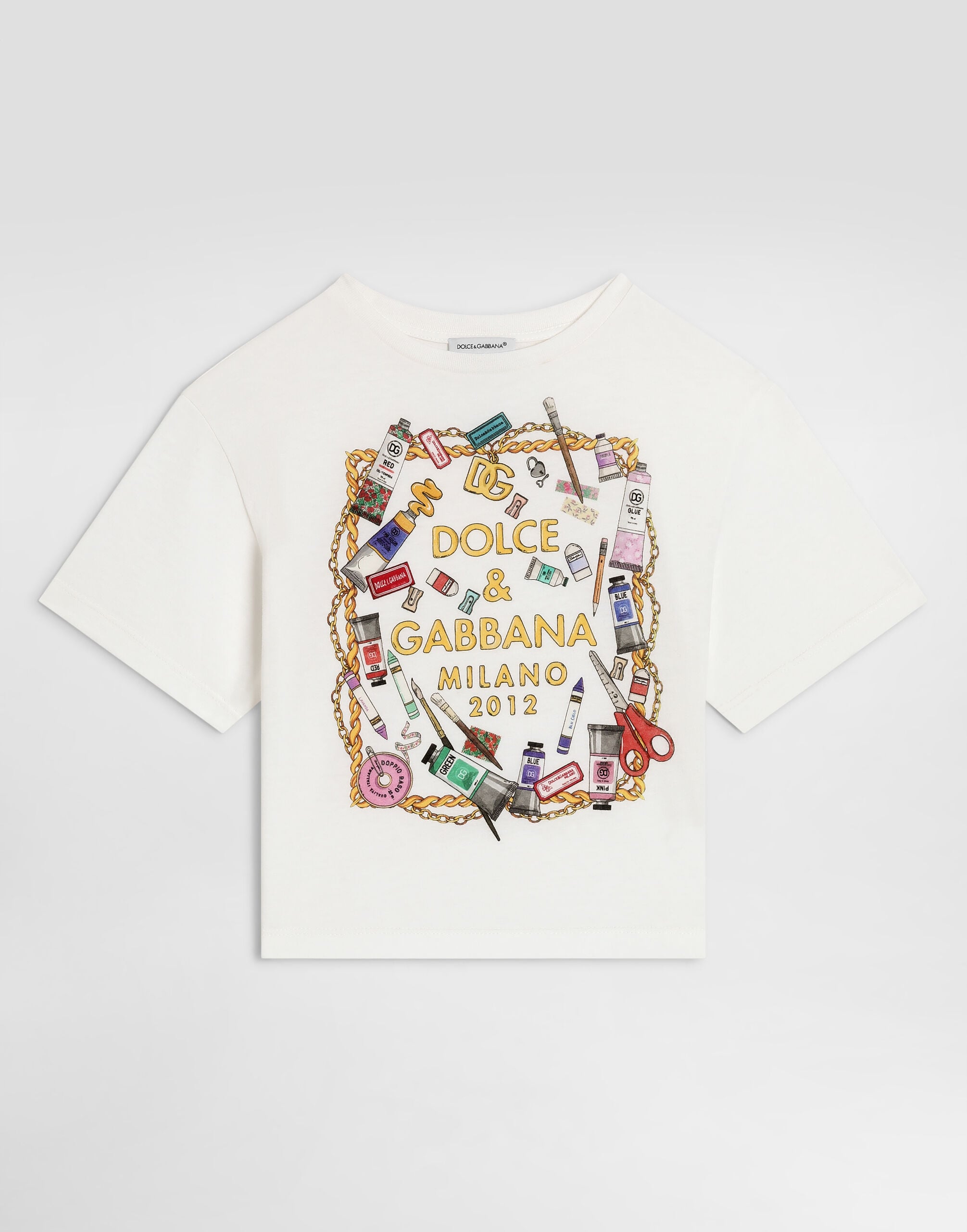 マルチカラーのガールズ Cotton t-shirt | Dolce&Gabbana®