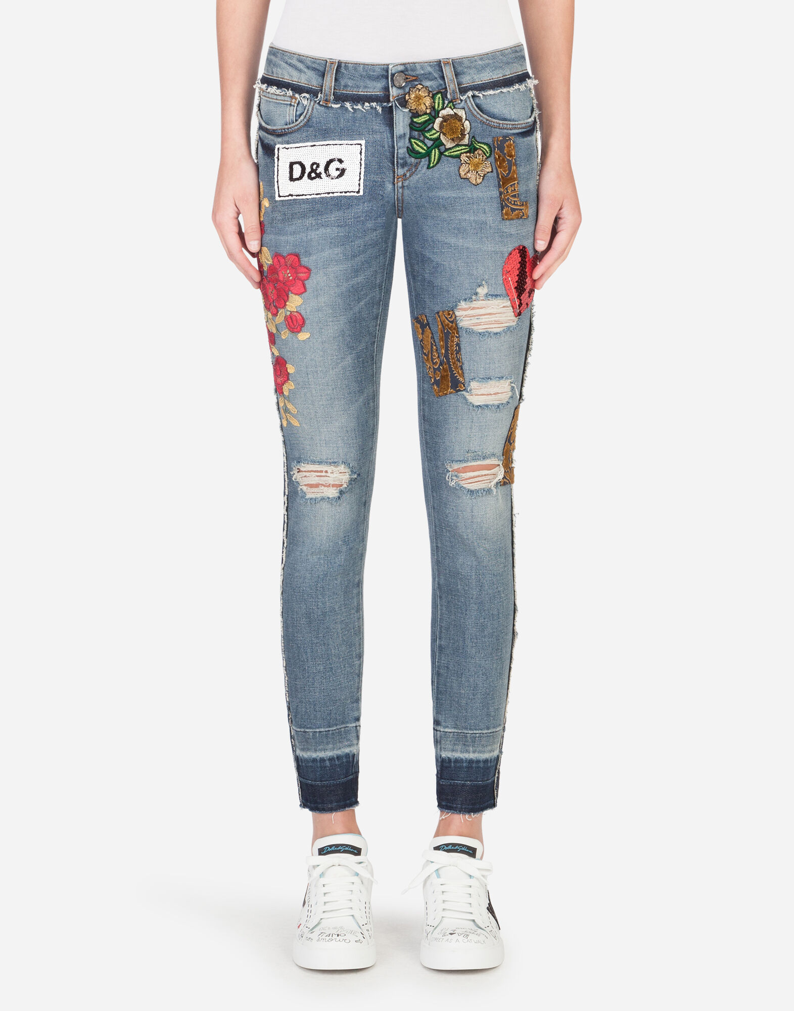 Dolce & Gabbana パッチワークデニム　40 パンツ デニム パッチ