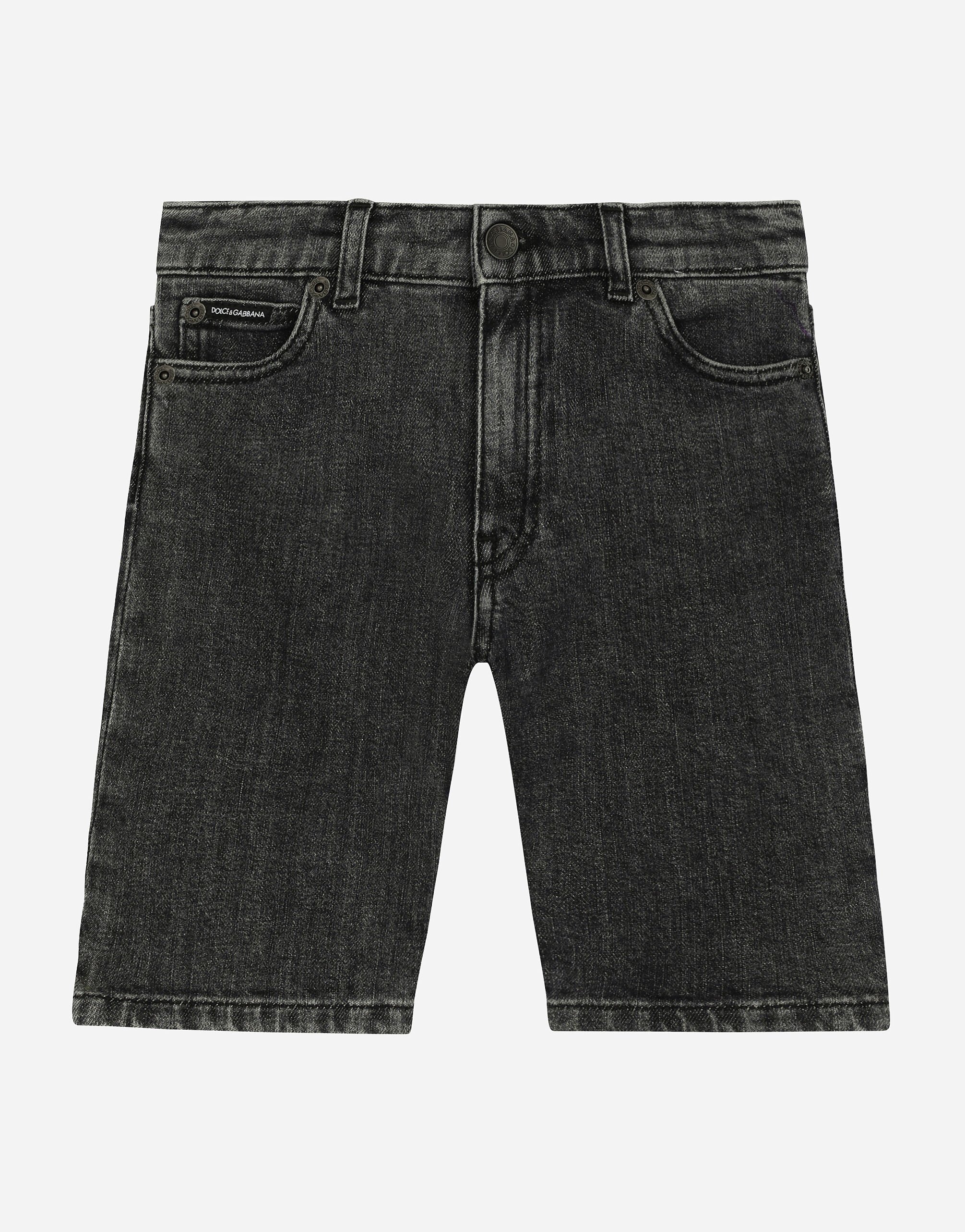 Dolce & Gabbana 5-pocket denim shorts Black L4JTEYG7K8Z