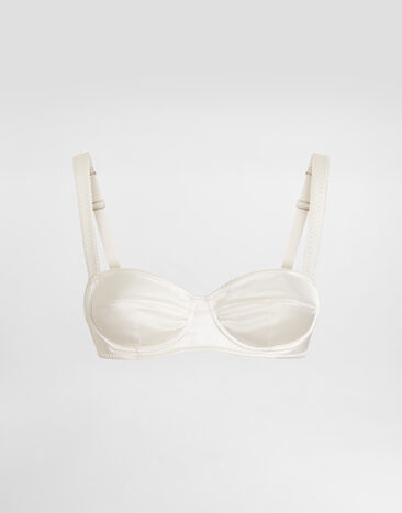 Dolce & Gabbana Sujetador balconette en raso Blanco O1A12TONO13