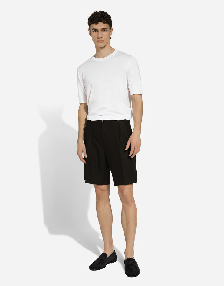 Dolce & Gabbana Bermudas de lino Negro GW0MATFU4LF