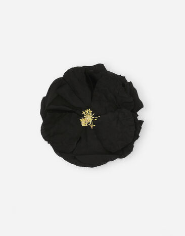 Dolce & Gabbana ブローチ コットンフラワー ブラック GY008AGH865