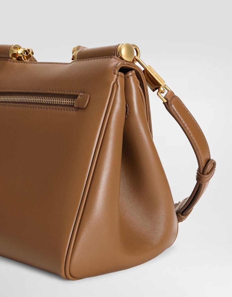 Dolce & Gabbana My Sicily plongé calfskin bag Brown BB7781B7321