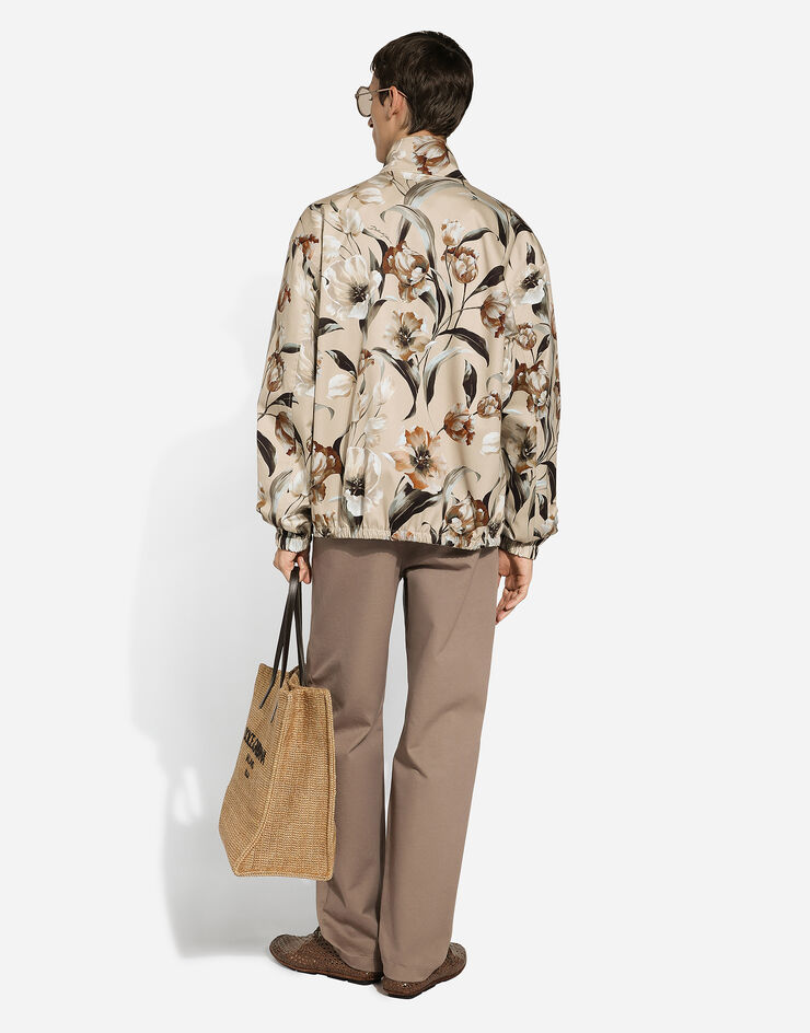 Dolce & Gabbana Reversible high-neck jacket with floral print Print G9AZDTFS6N5