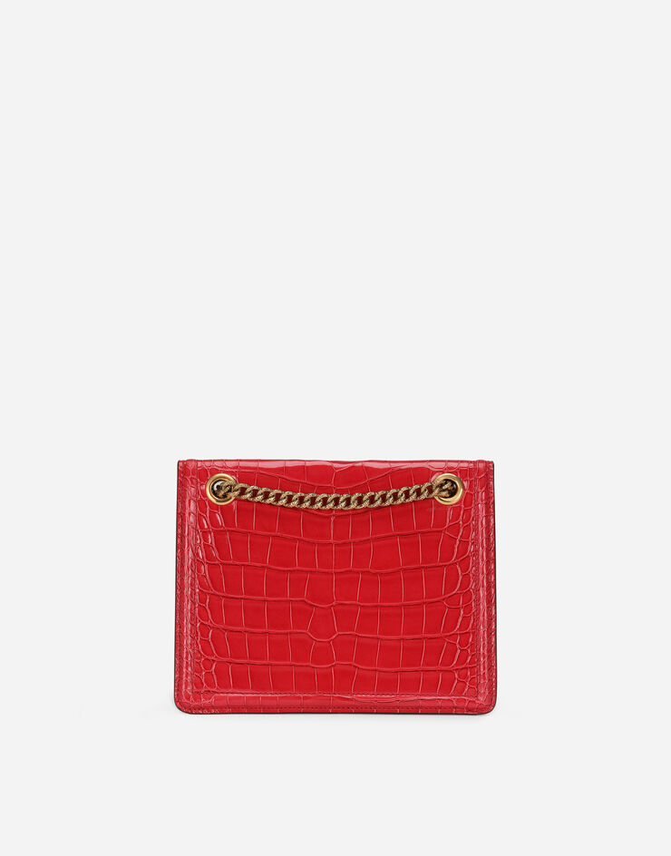 Dolce & Gabbana Medium crocodile skin Devotion bag Red BB6641A2R08