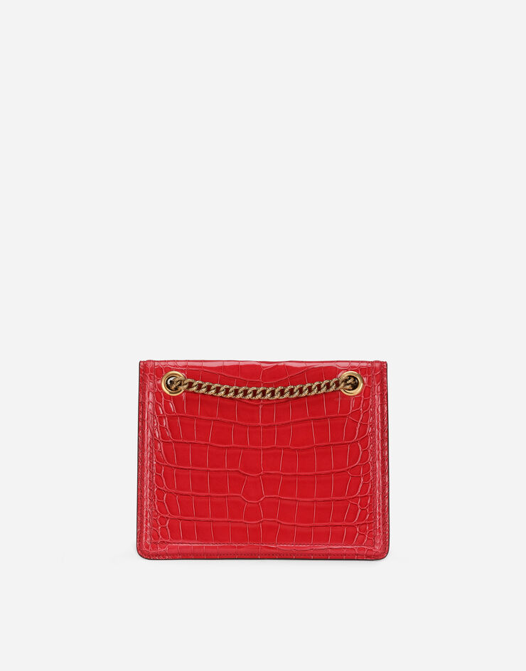 Dolce & Gabbana Medium crocodile skin Devotion bag ROUGE BB6641A2R08