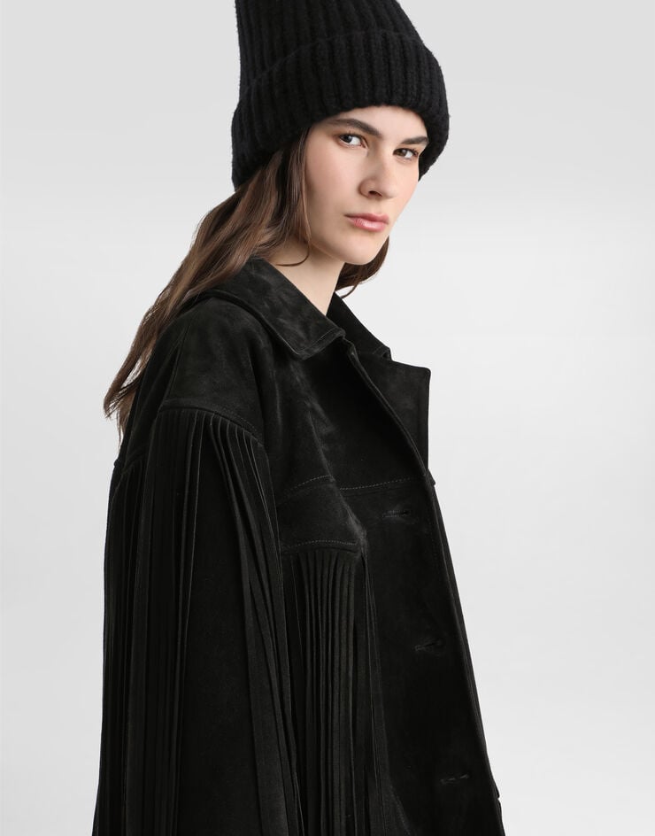 Dolce & Gabbana Split leather jacket Black F27GZLHULYF