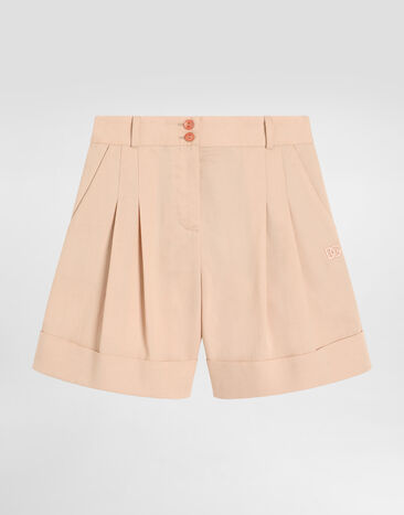 Dolce & Gabbana Cotton blend bermuda shorts Beige L53Q48FUTDP
