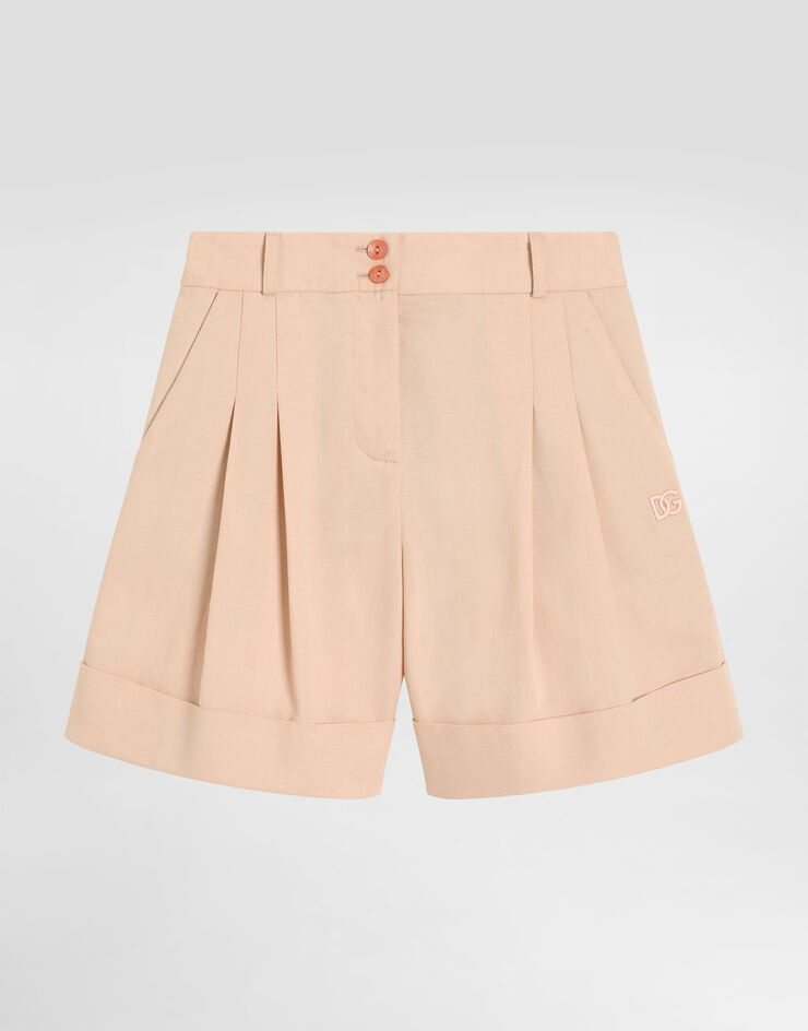 Dolce & Gabbana Cotton blend bermuda shorts Beige L53Q48FUTDP