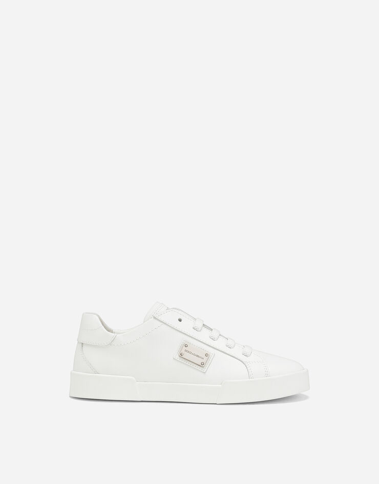 Dolce & Gabbana Sneaker Portofino Vintage aus Kalbsleder Weiss DA5183A3444