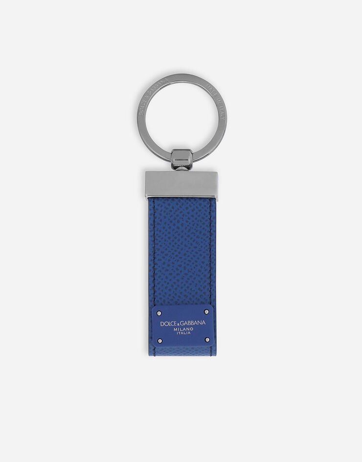 Dolce & Gabbana Dauphine calfskin key chain Blue BP1371AZ602