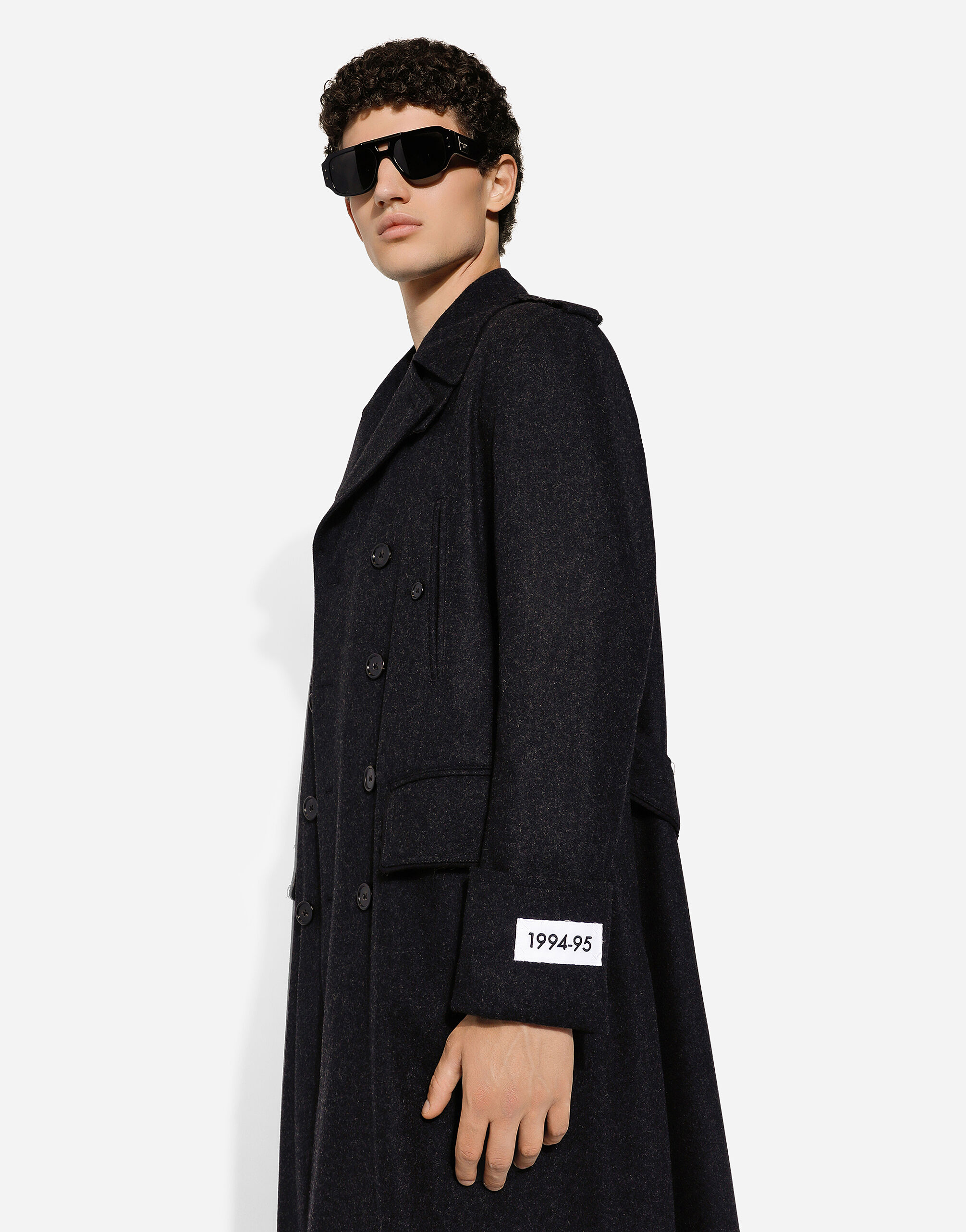 Double breasted cashmere pea coat in Grey for Men Dolce Gabbana US