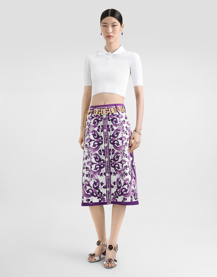 Dolce & Gabbana Viscose polo White FXZ36TJFMZY