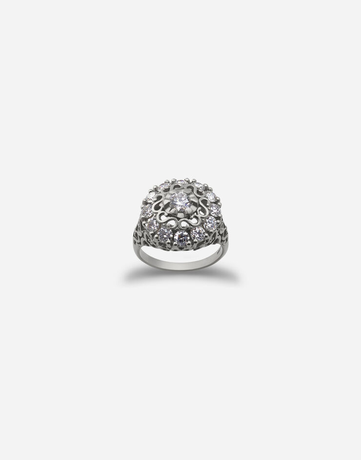 Dolce & Gabbana Sicily ring in white gold with diamonds ORO BIANCO WRKS5GWDI08