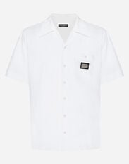Dolce&Gabbana Cotton Hawaiian shirt with branded tag black G8LZ1ZG7WUR