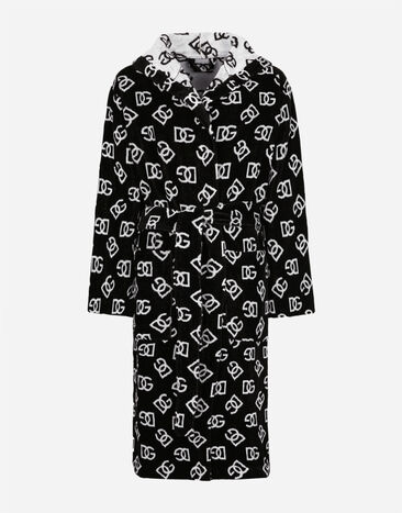 Dolce & Gabbana Bath Robe in Cotton Terry Jacquard Multicolor TCF019TCAGB