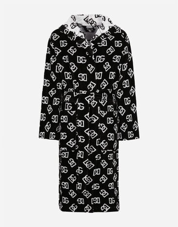 Dolce & Gabbana Bath Robe in Cotton Terry Jacquard Multicolor TCF020TCAFP
