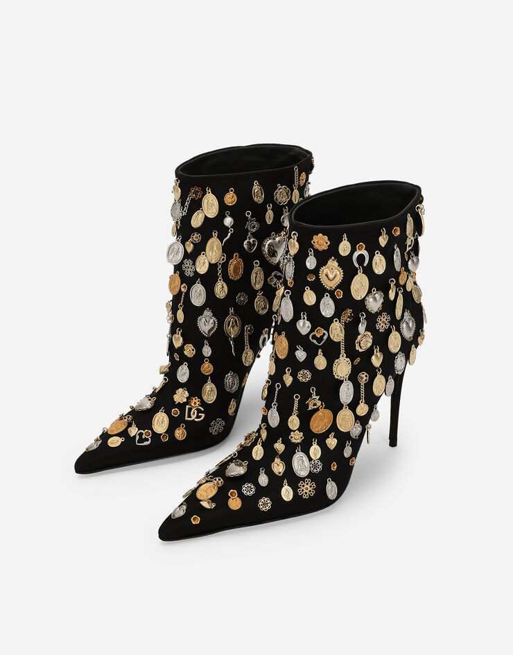 Dolce & Gabbana 刺绣与缎布短靴 多色 CT1052AW115