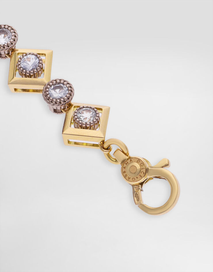 Dolce & Gabbana Eleganza Necklace 18-carat white and yellow gold, topazes, and sapphires. Gold WNSA3GWTOP1