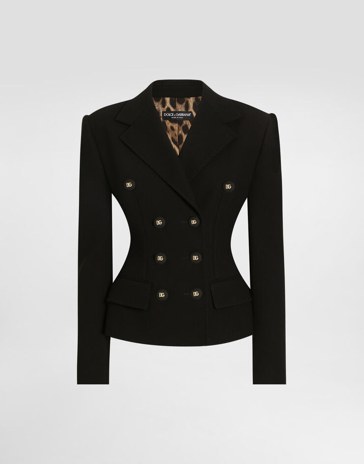 Dolce & Gabbana ウール ダブルブレスト ジャケット Black F27ACTGDCSX