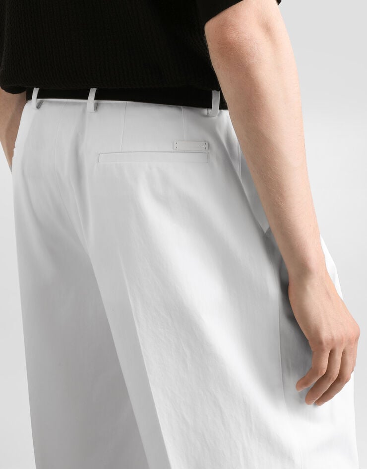 Dolce & Gabbana Cotton gabardine trousers White GP1B9TFU60K