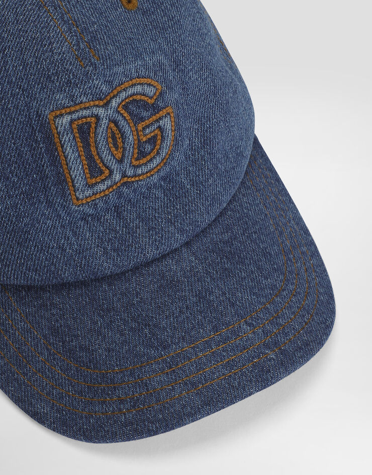 Dolce & Gabbana Denim baseball hat with logo Multicolor LB5H71LDE06