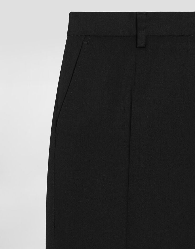 Dolce & Gabbana Wool canvas trousers Black GW13ETFUBGZ
