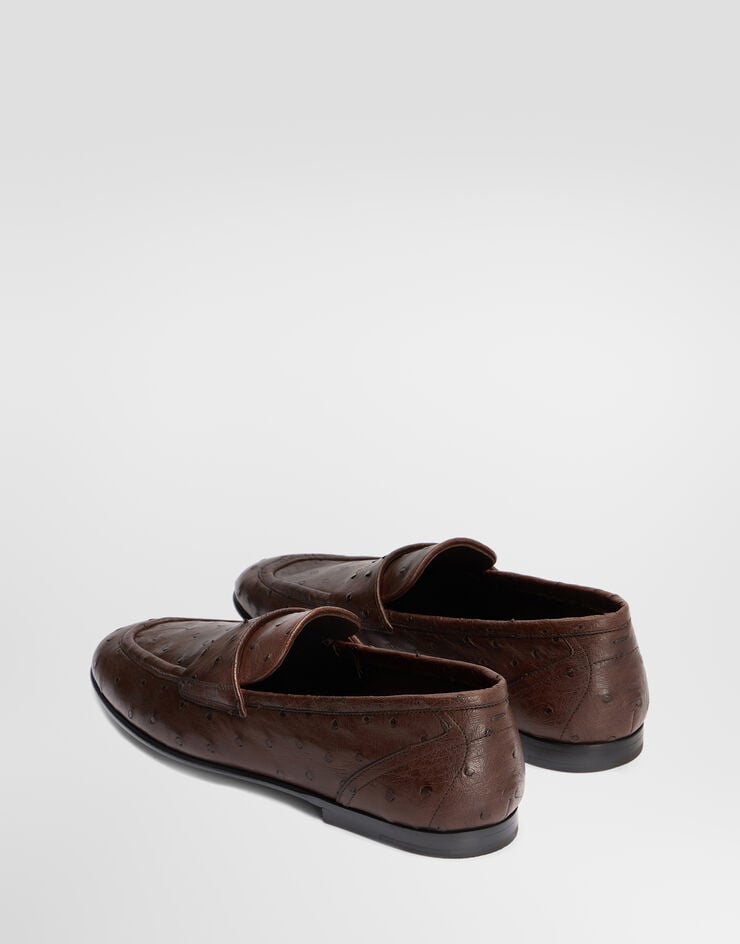Dolce & Gabbana Ostrich leather slippers Dolce & Gabbana Ostrich leather slippers Brown A50391A8M90