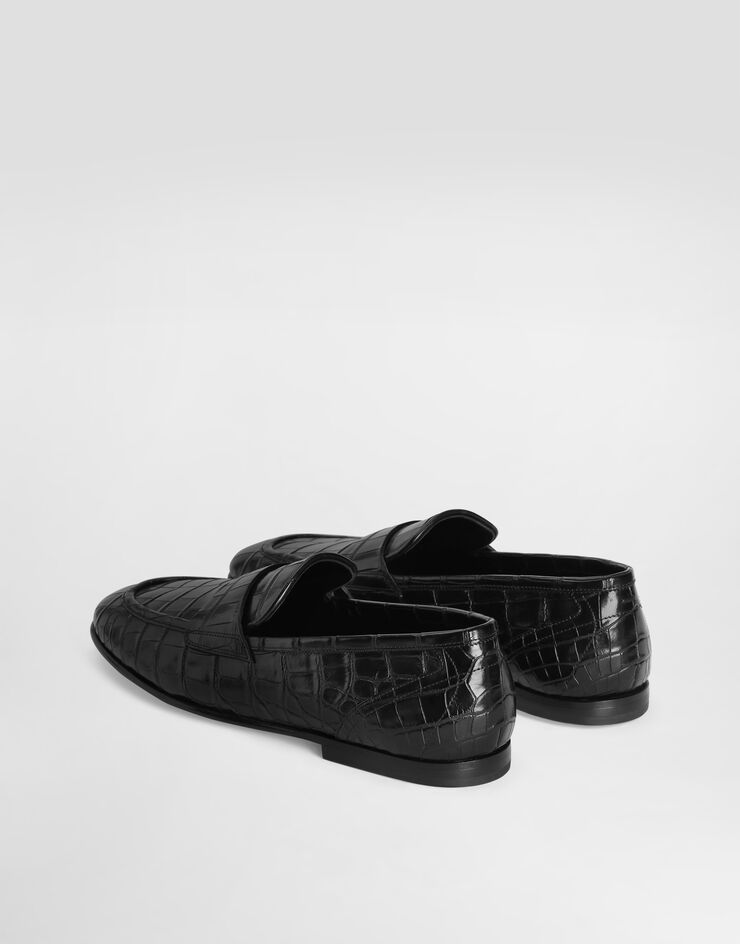 Dolce & Gabbana Alligator leather slippers Dolce & Gabbana Alligator leather slippers Black A50644A2Y88
