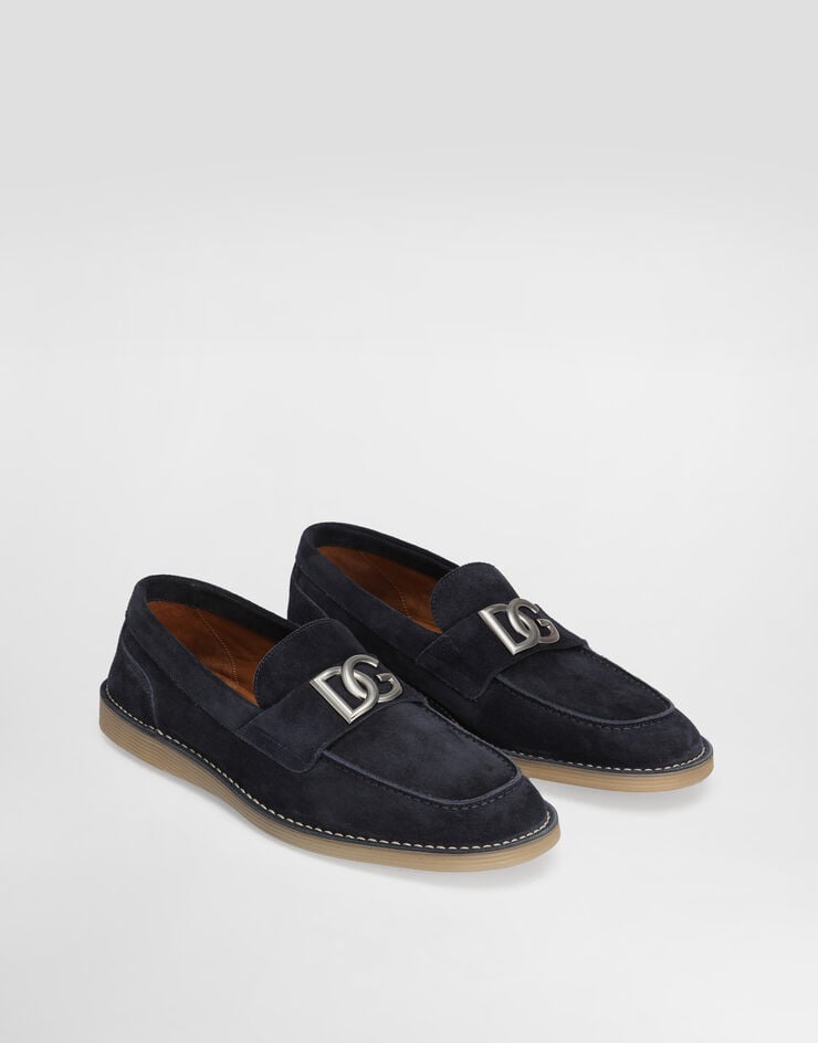 Dolce & Gabbana Mokassin aus Veloursleder Blau A50601AS707