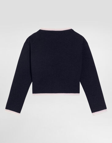 Dolce & Gabbana Solid knit sweater Blue L5KWK5JDVB7