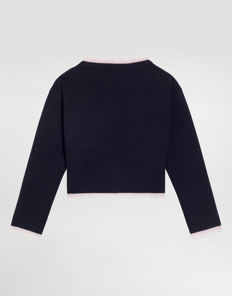 Dolce & Gabbana Solid knit sweater Blue L5KWK5JDVB7