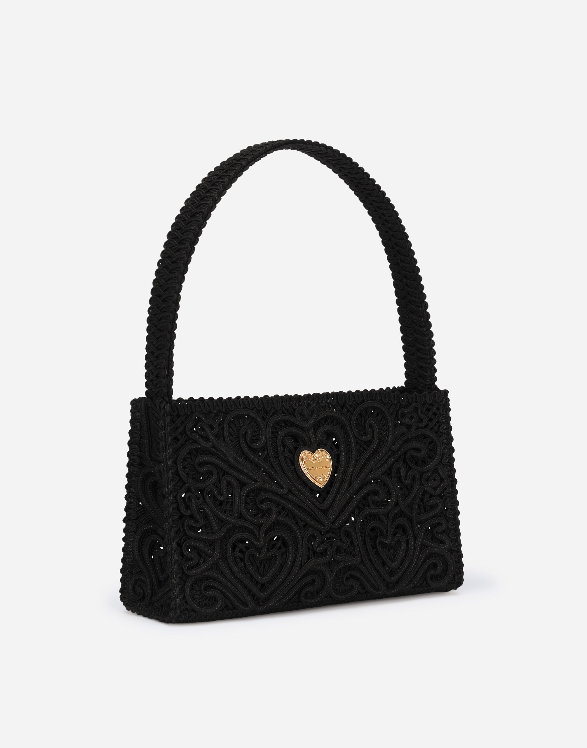 Dolce Gabbana Cordonetto shoulder bag female Black
